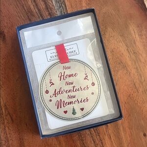 Gray and Red Holiday Ornament